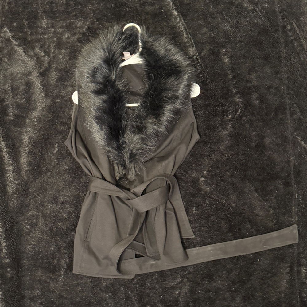 Chico’s Faux Fur Ponte Vest